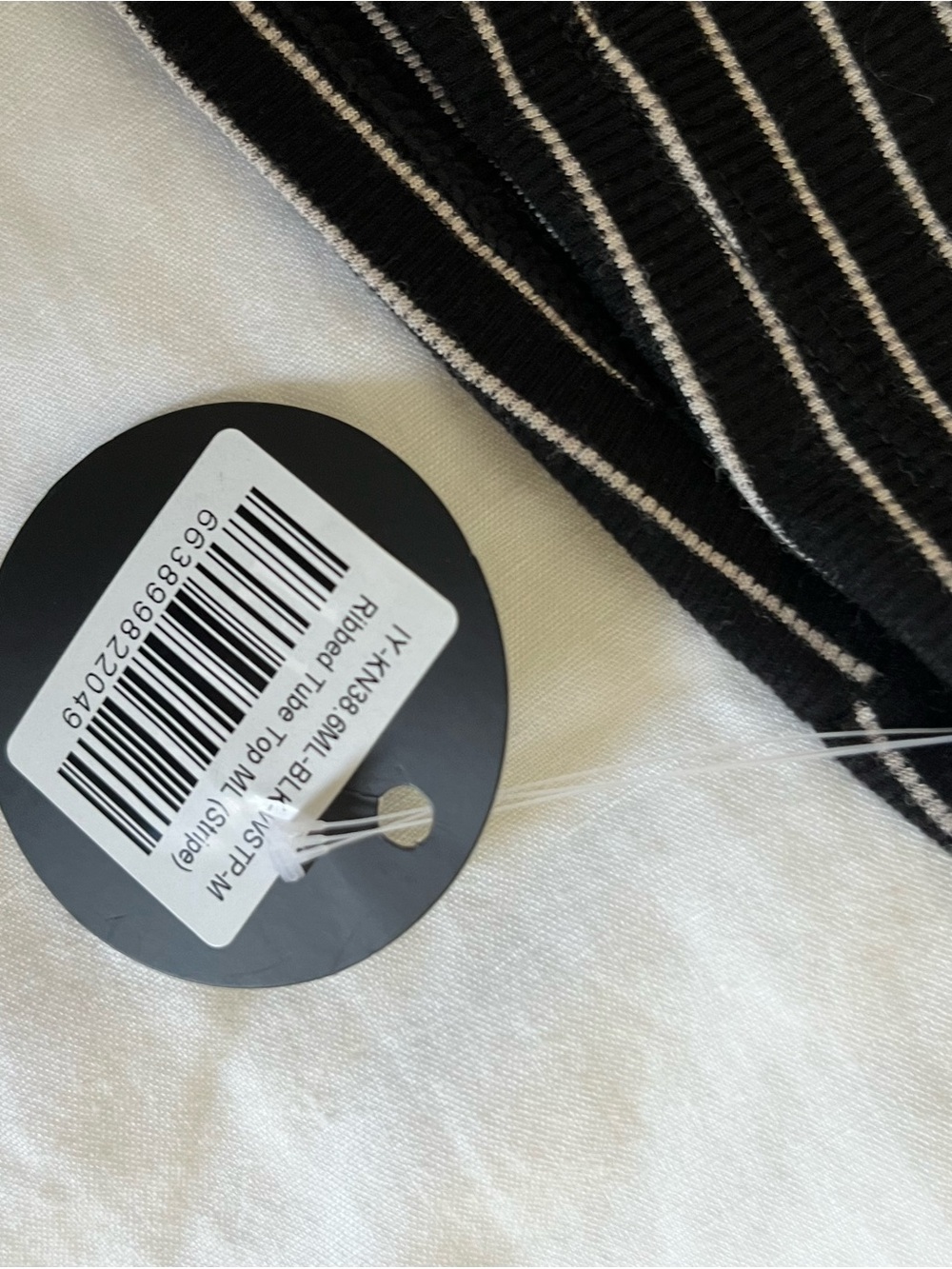 Klassy Network Black and White Striped Tube Top Brami - Picture 6 of 6